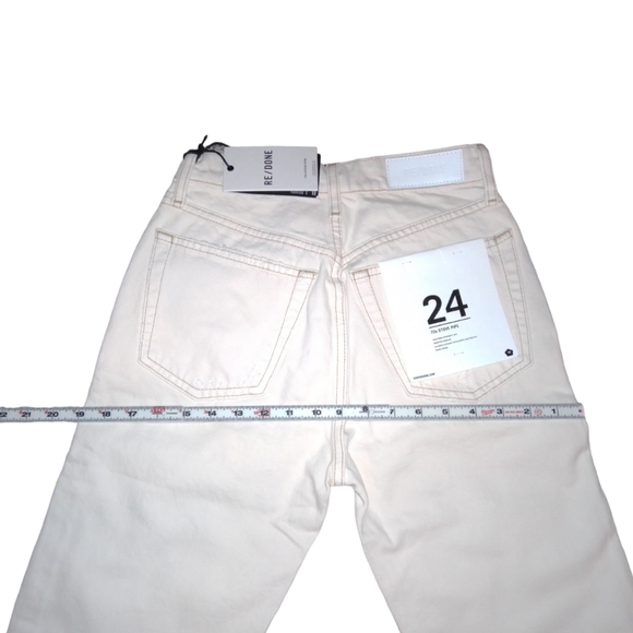 Levi's Redone White Vintage Women's Jeans High Rise Straight Leg Size 24 NWT - Picture 12 of 16